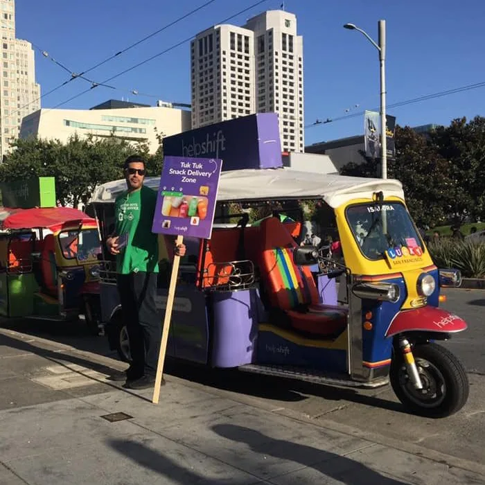 Shuttle greeters at each stop during Dreamforce in San Francisco